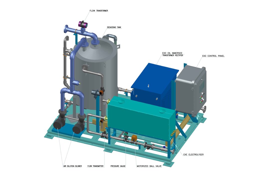 system with hydrogen degassing system